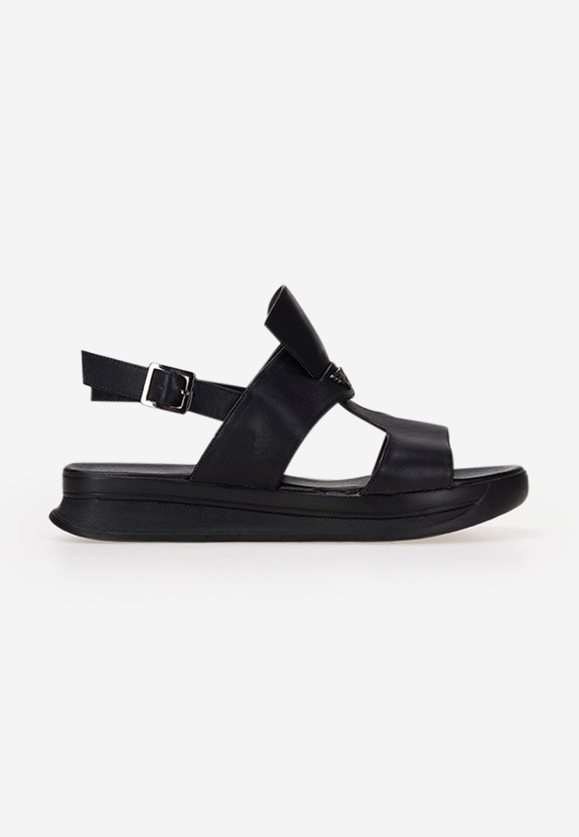 Sandali con plateau Nere Meriva V3