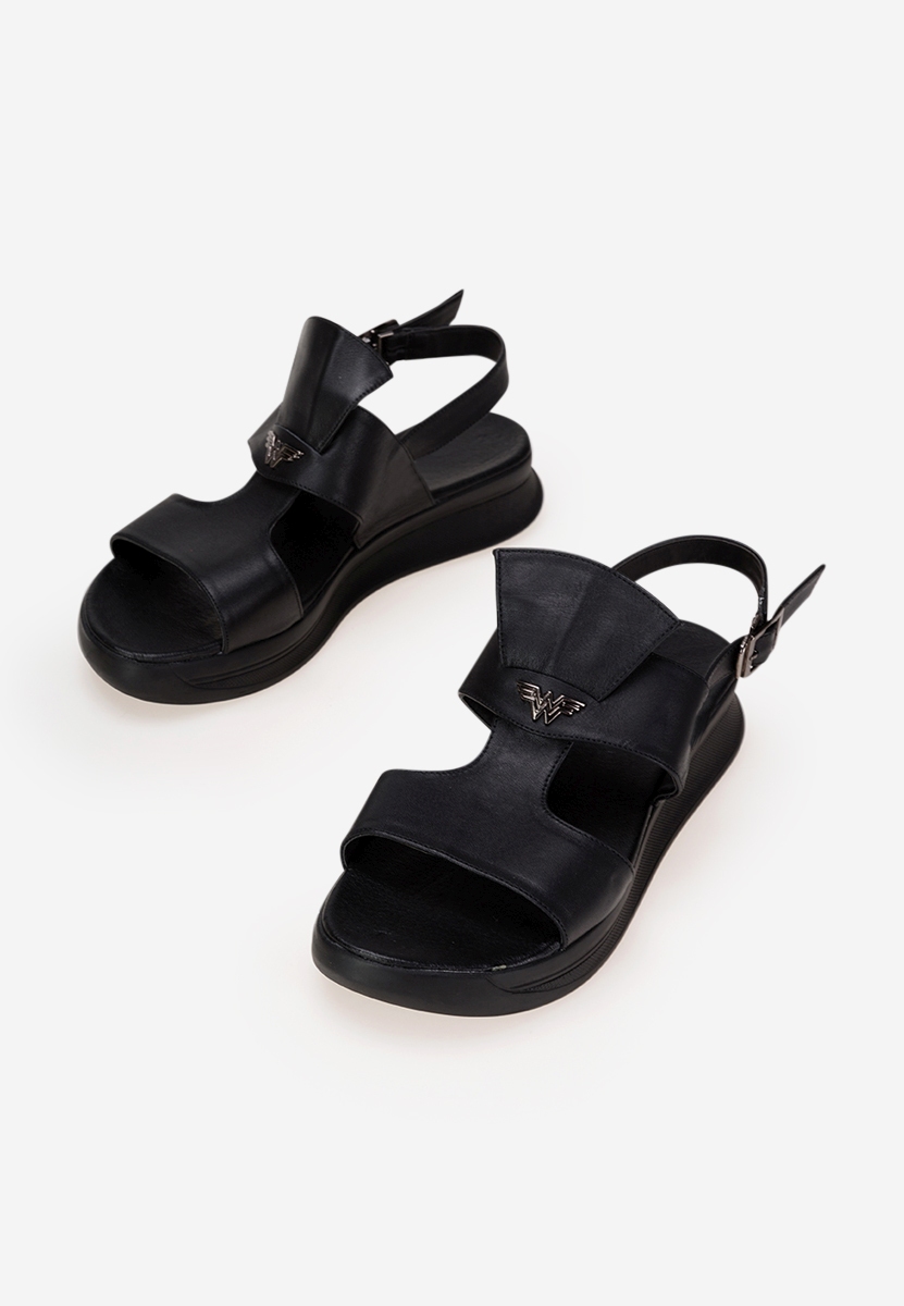 Sandali con plateau Nere Meriva V3