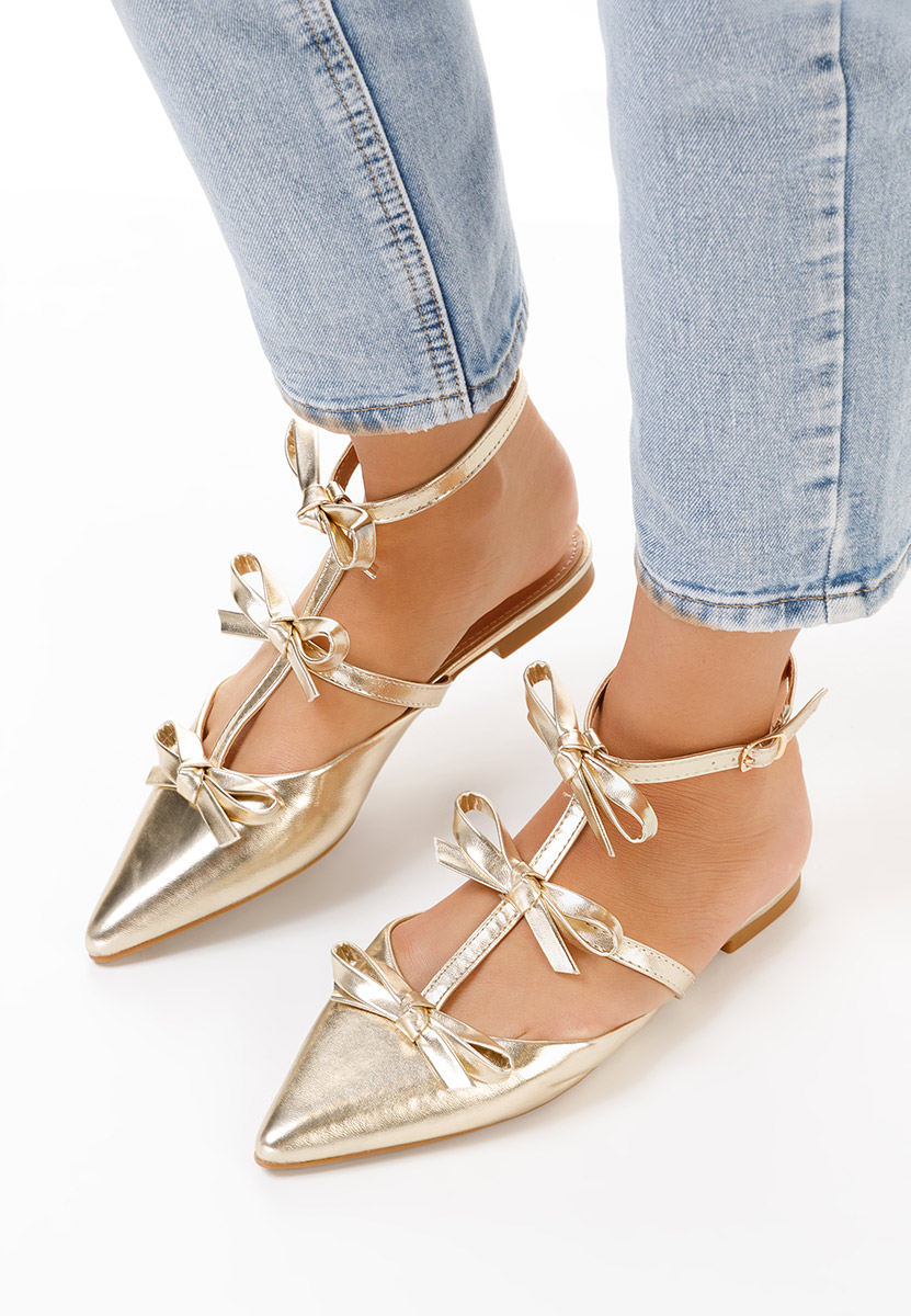 Ballerine con cinturino Ancisa Oro