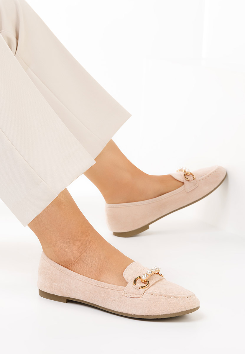 Mocassini da donna Guidi Beige