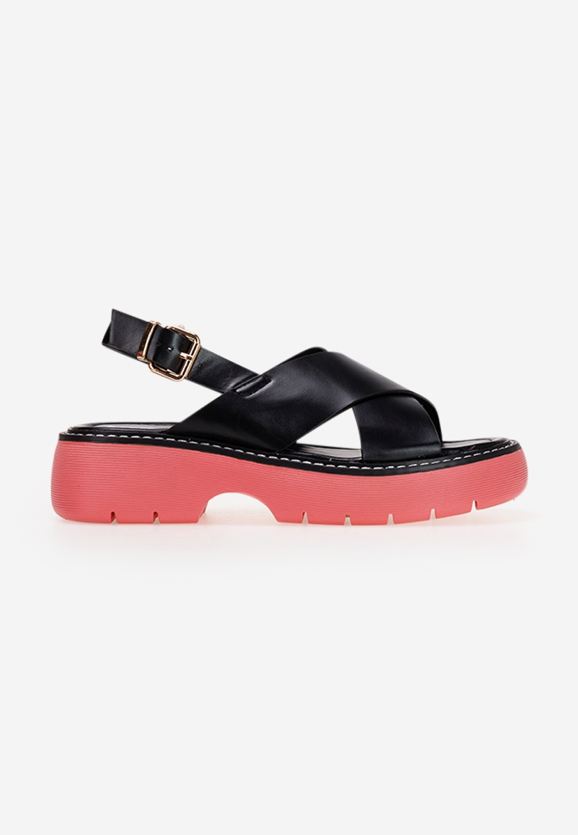 Sandali con plateau Nissa fucsia