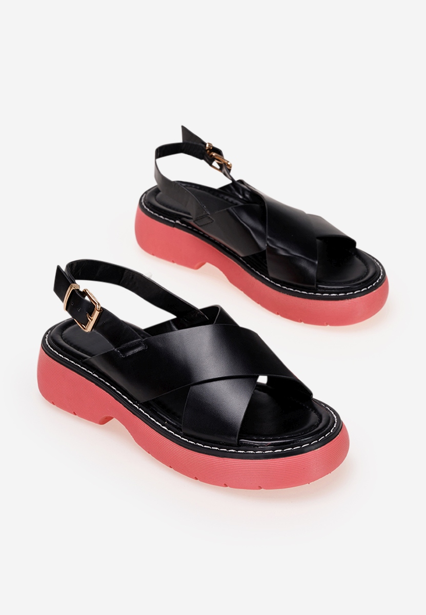 Sandali con plateau Nissa fucsia