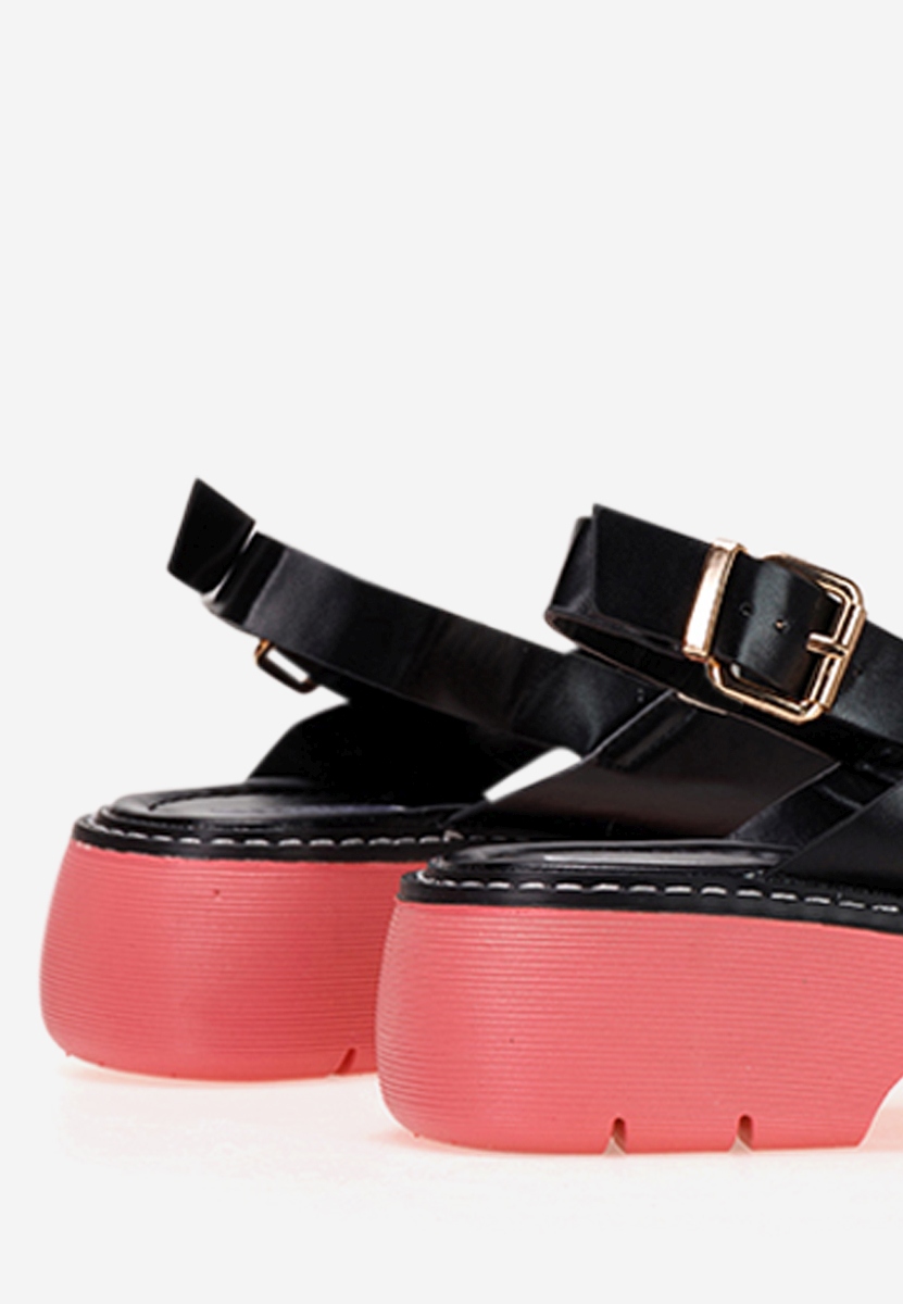 Sandali con plateau Nissa fucsia