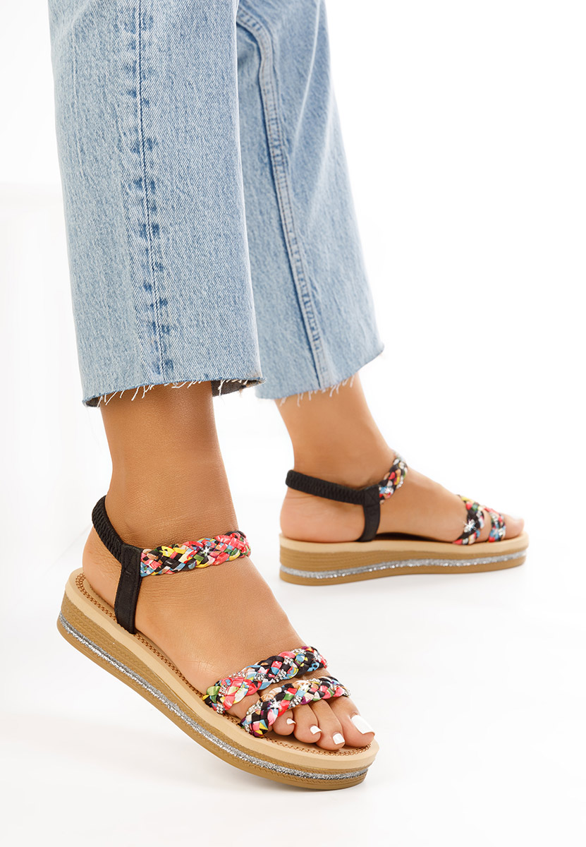 Sandali con plateau Moniela nero