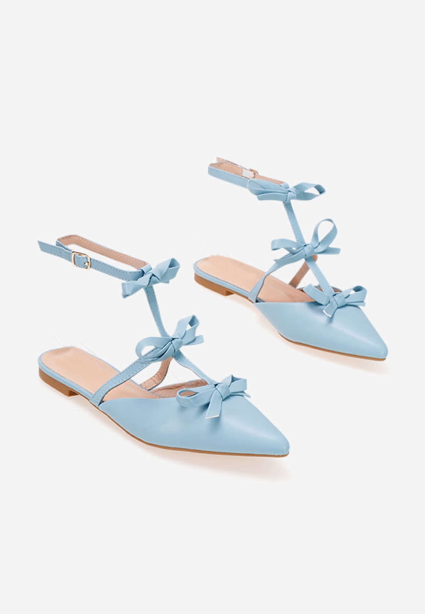 Ballerine con cinturino Ancisa Azzurro