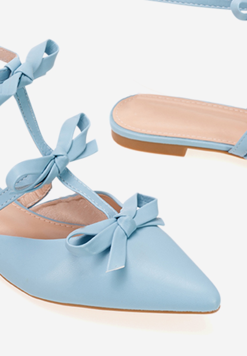 Ballerine con cinturino Ancisa Azzurro