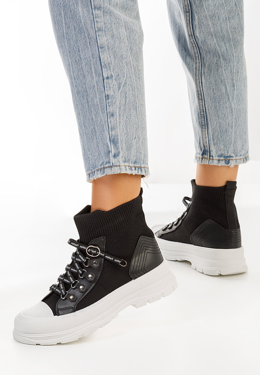 Sneakers donna alte Delvina Negrigio