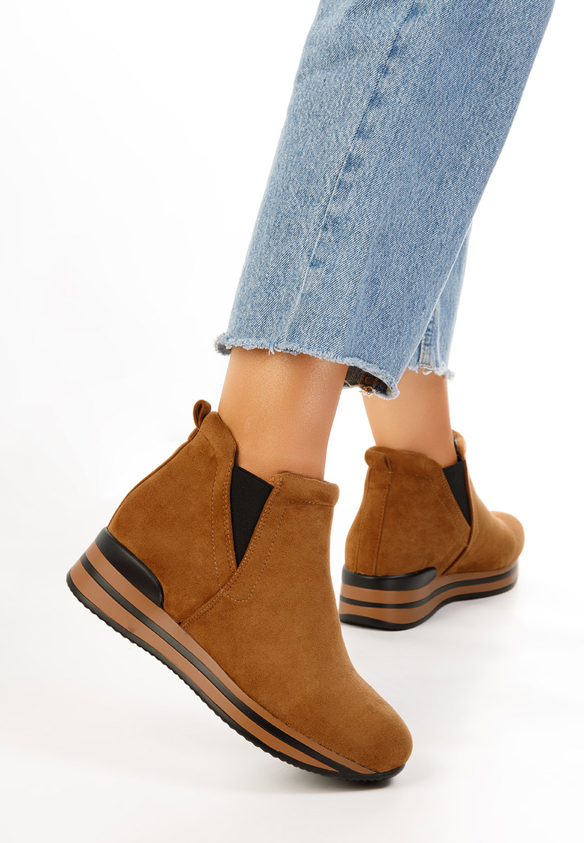 Sneakers con zeppa camel Sanera