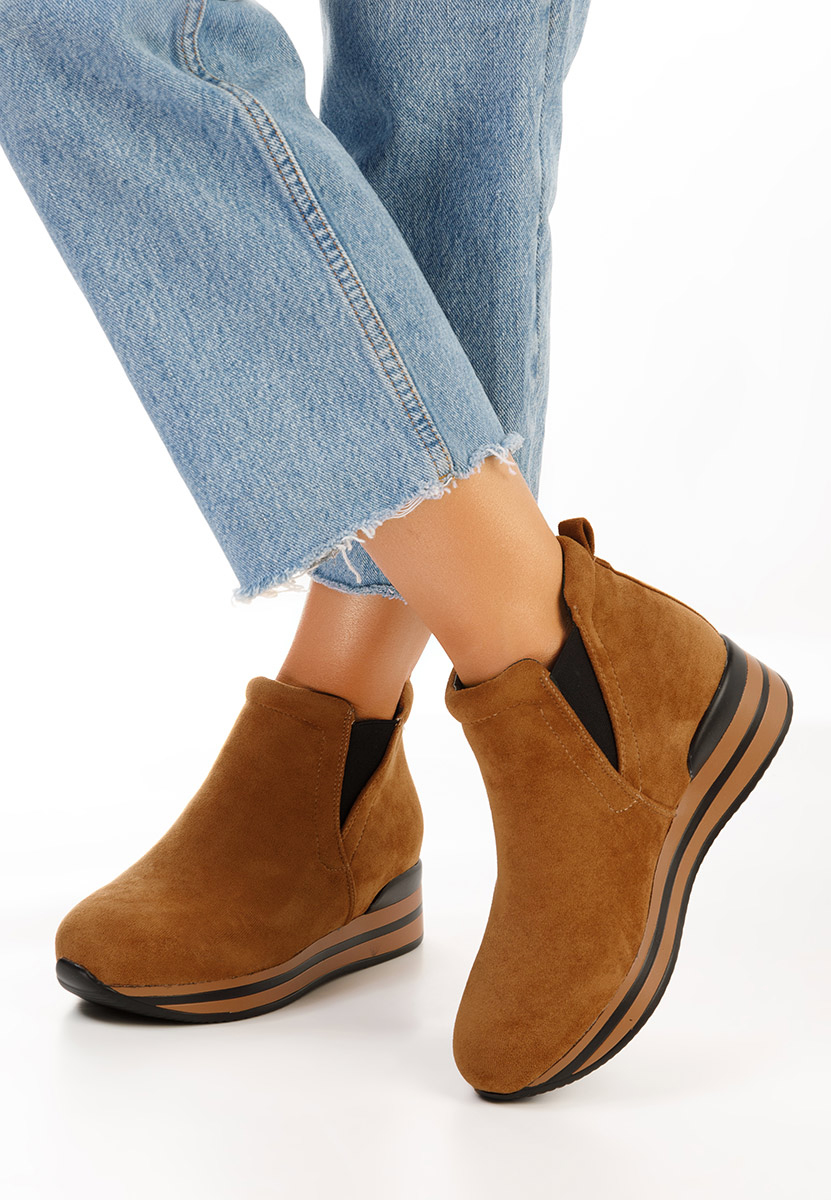 Sneakers con zeppa camel Sanera