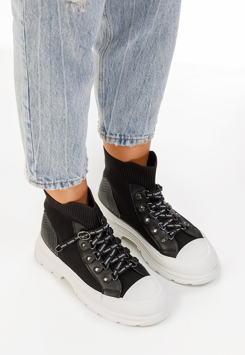 Sneakers donna alte Delvina Negrigio
