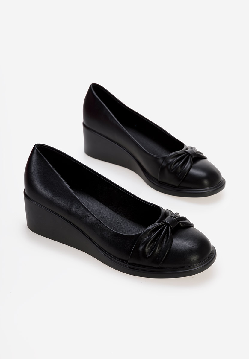 Scarpe con zeppa Fines nero