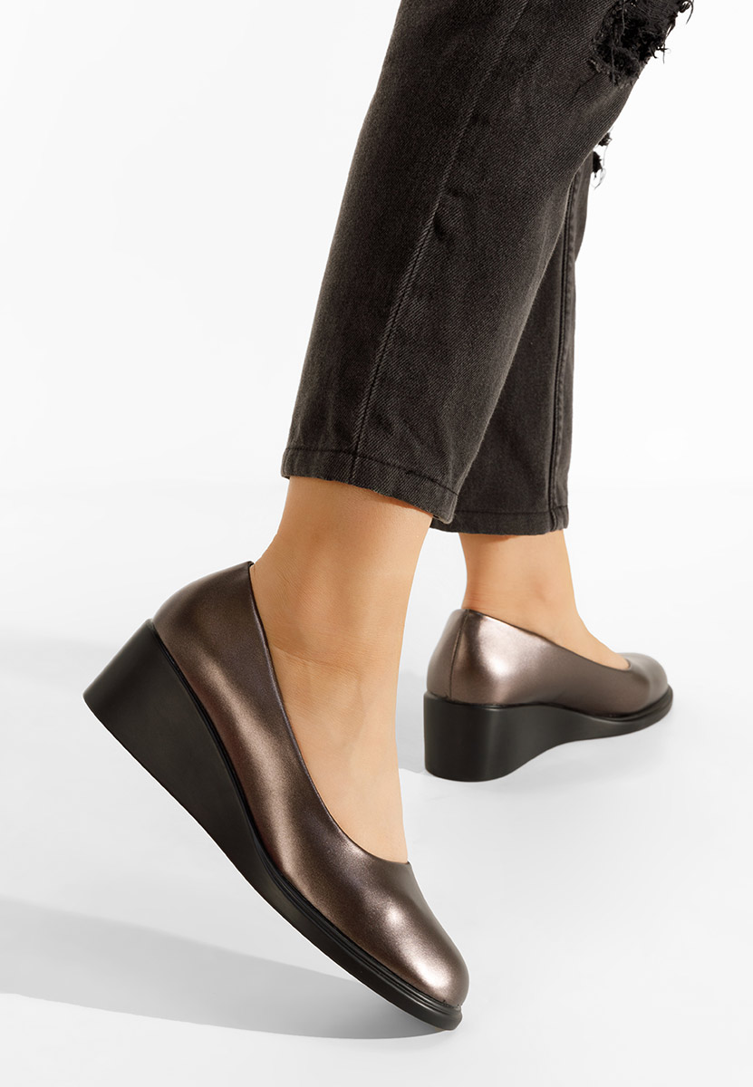 Scarpe con zeppa Granada argento