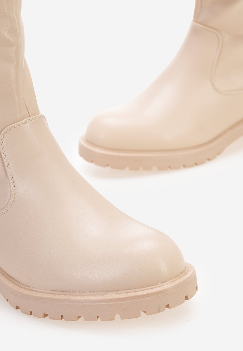 Stivali tacco basso Naya Beige