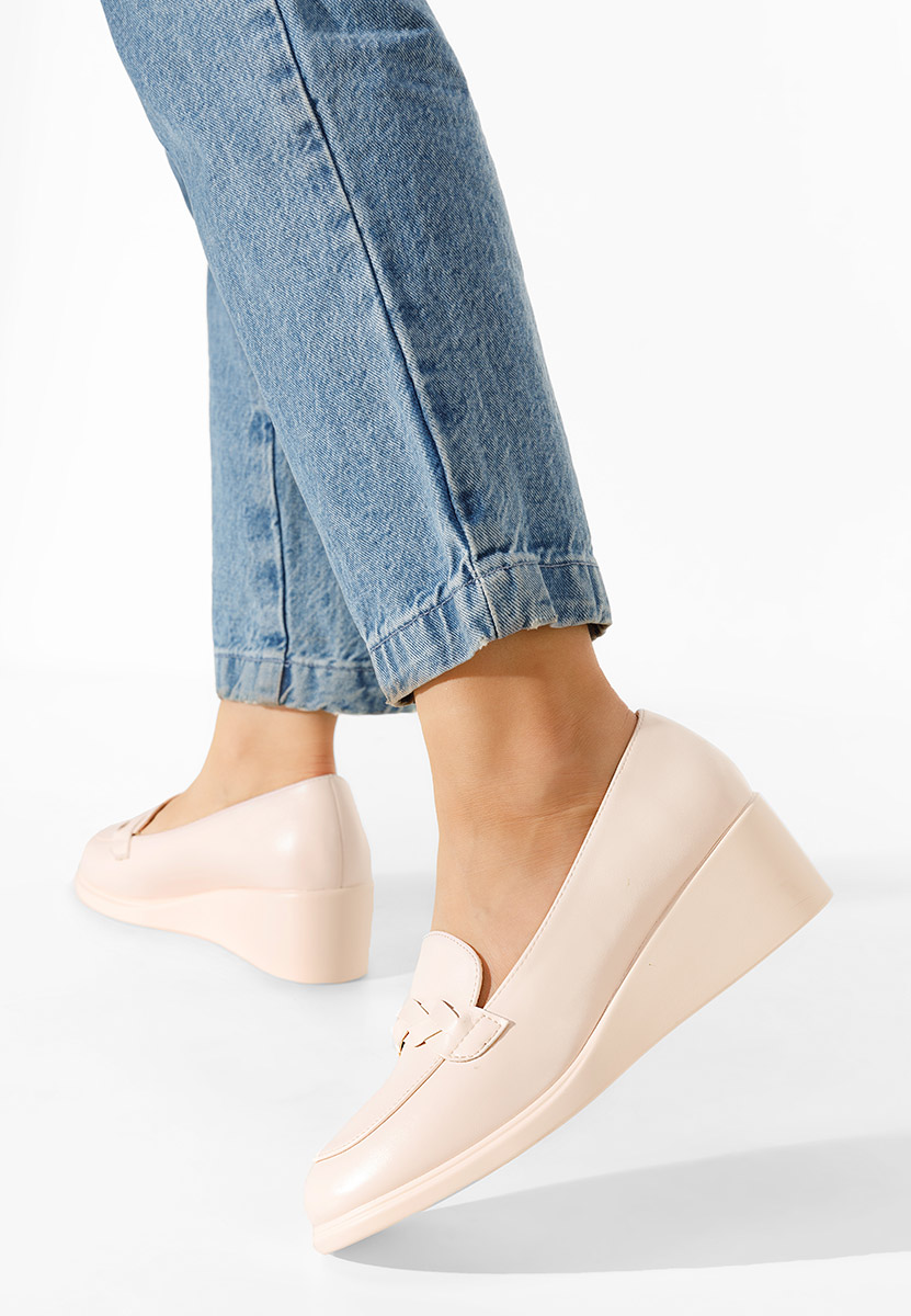 Mocassini donna platform Cala Beige