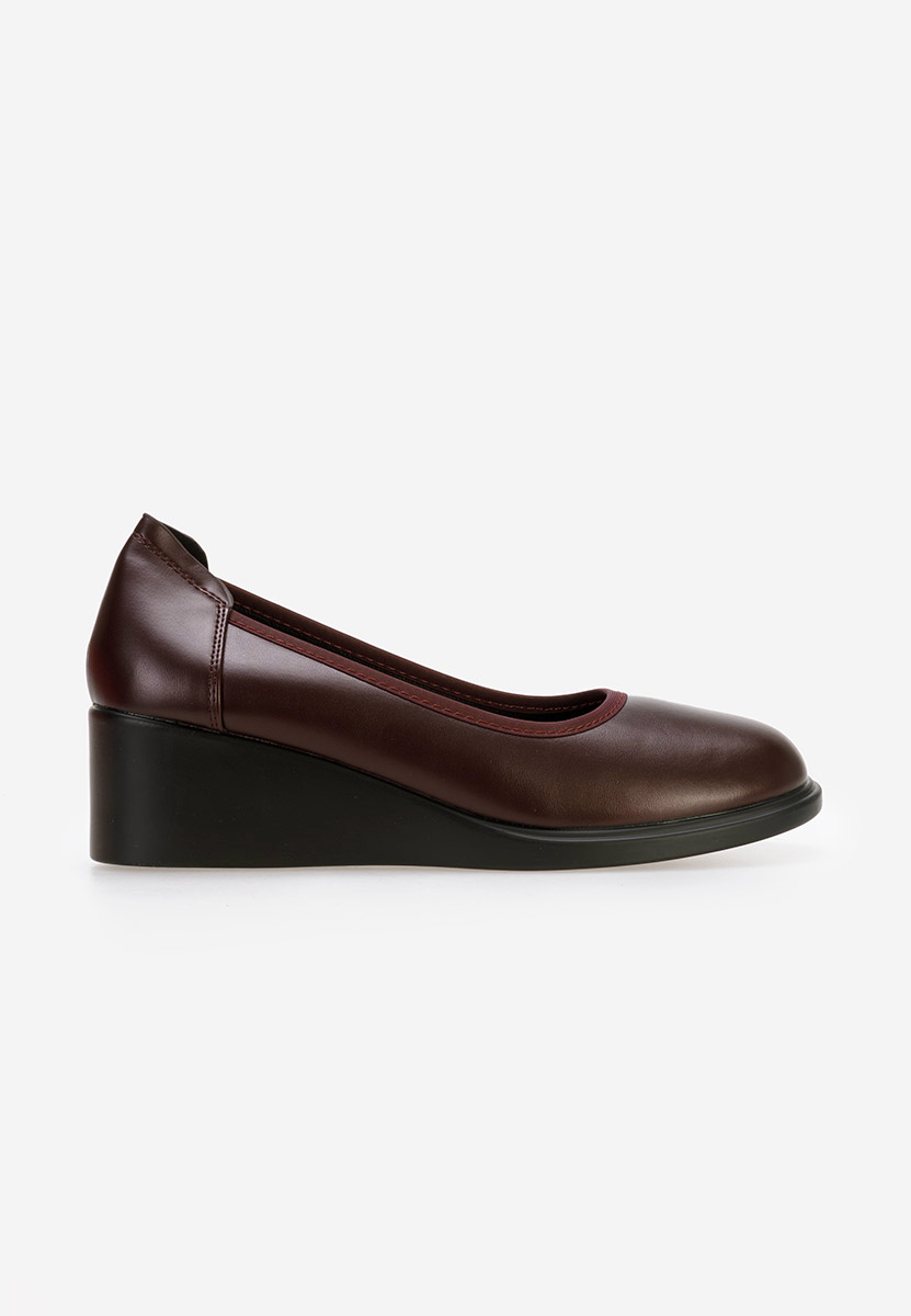 Scarpe con zeppa Coranda marrone