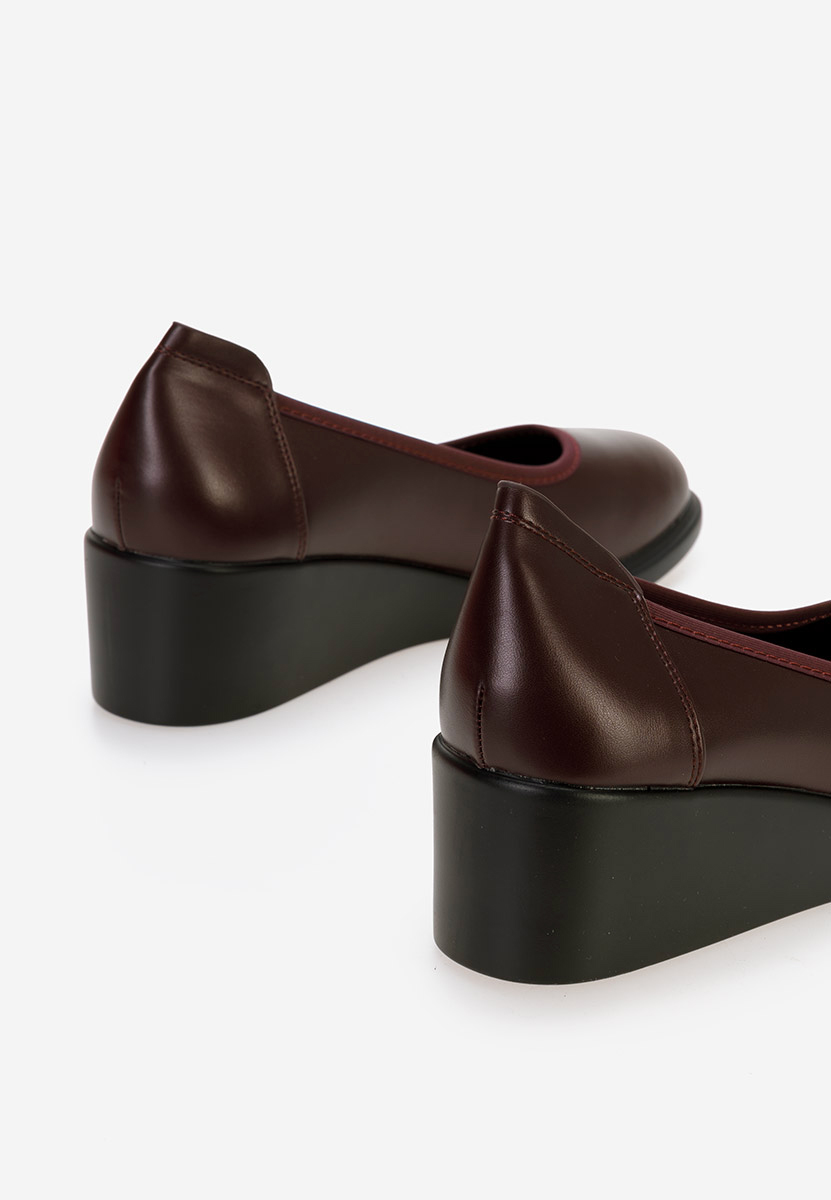 Scarpe con zeppa Coranda marrone