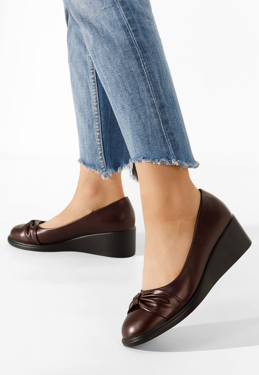 Scarpe con zeppa Fines granata