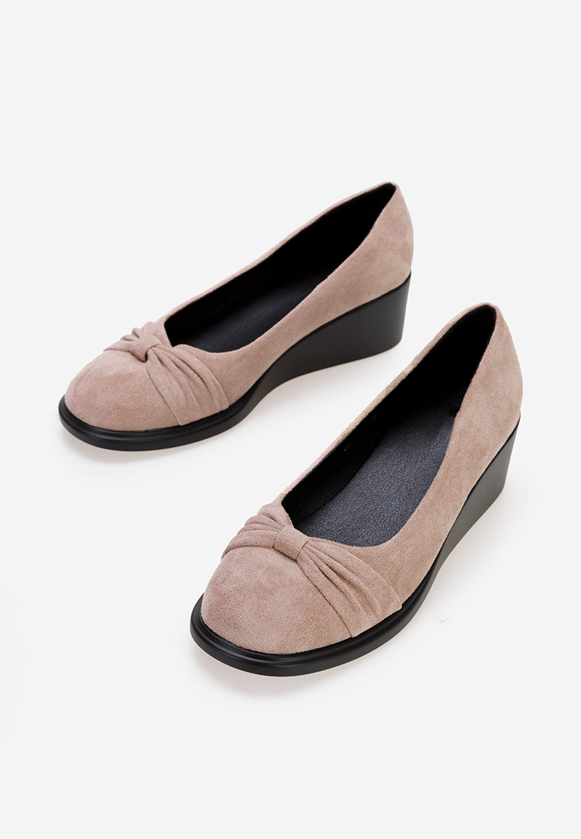 Scarpe con zeppa Fines cachi
