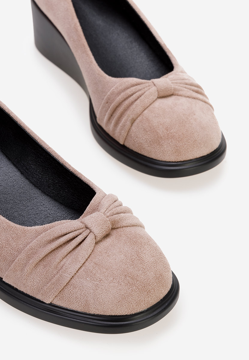 Scarpe con zeppa Fines cachi