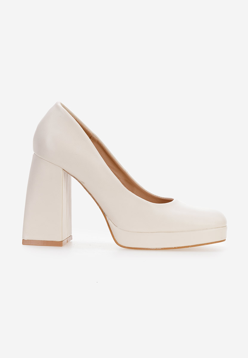 Décolleté tacco largo Meisa beige