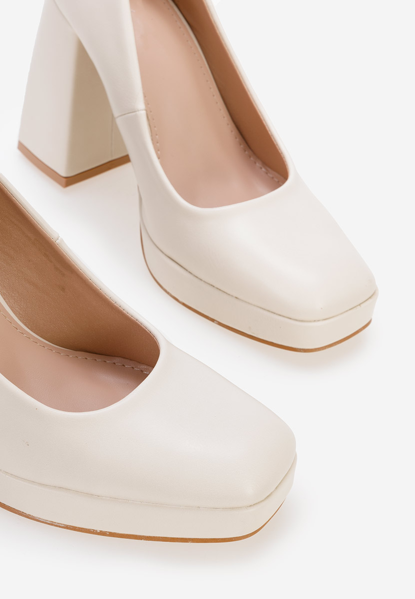 Décolleté tacco largo Meisa beige