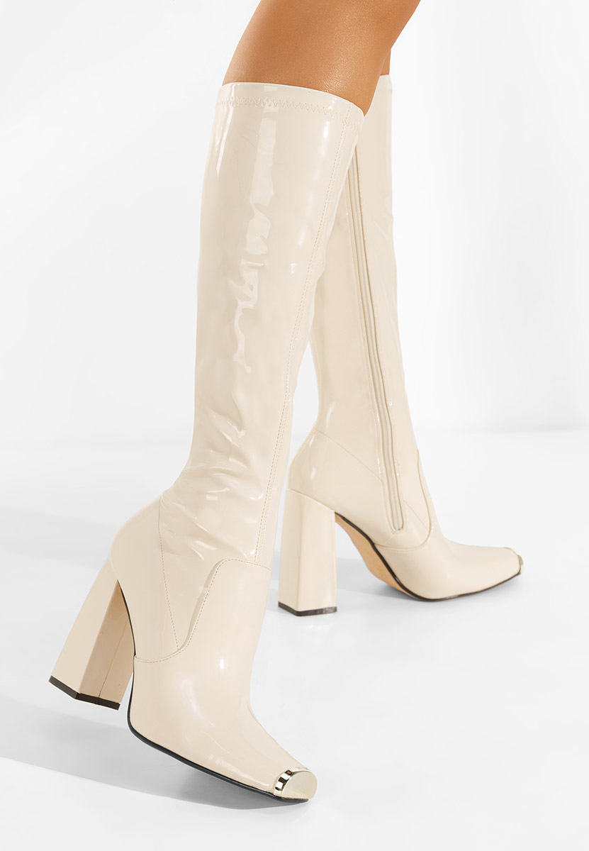 Stivali con tacco Anise beige v2