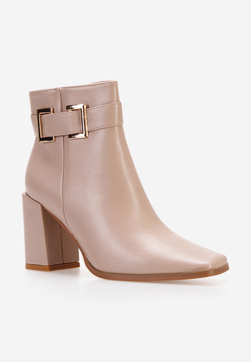 Tronchetti con tacco largo Penagria beige