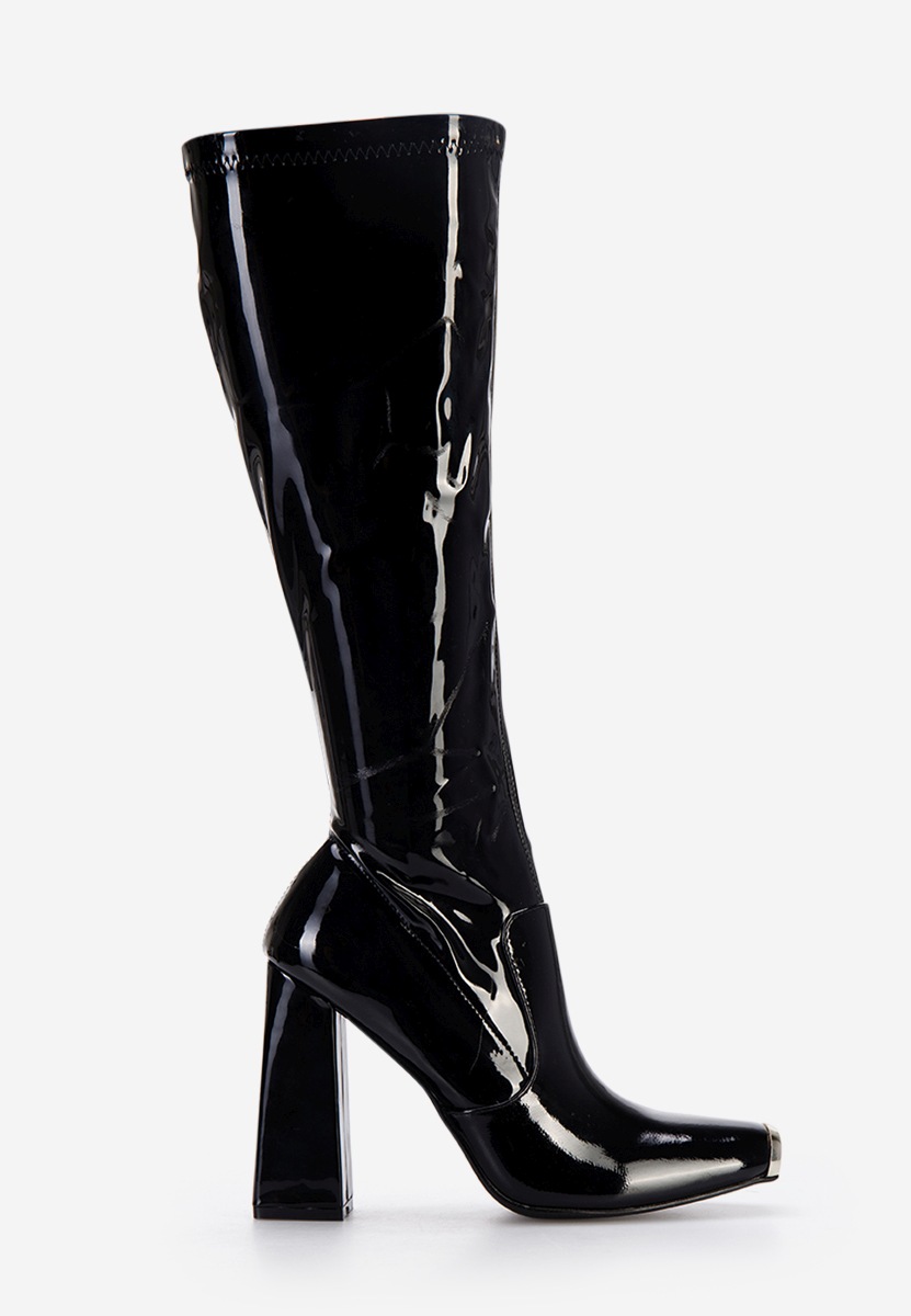 Stivali con tacco Anise nero v2