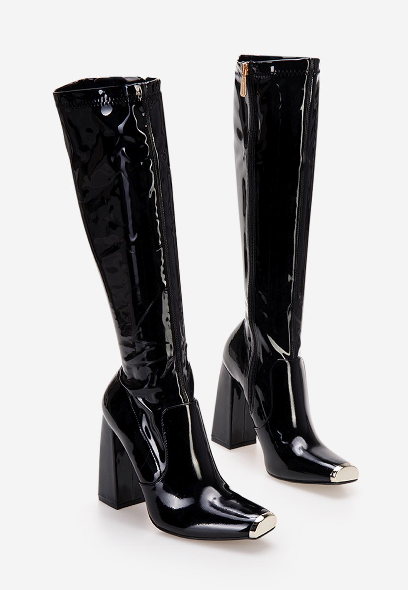 Stivali con tacco Anise nero v2