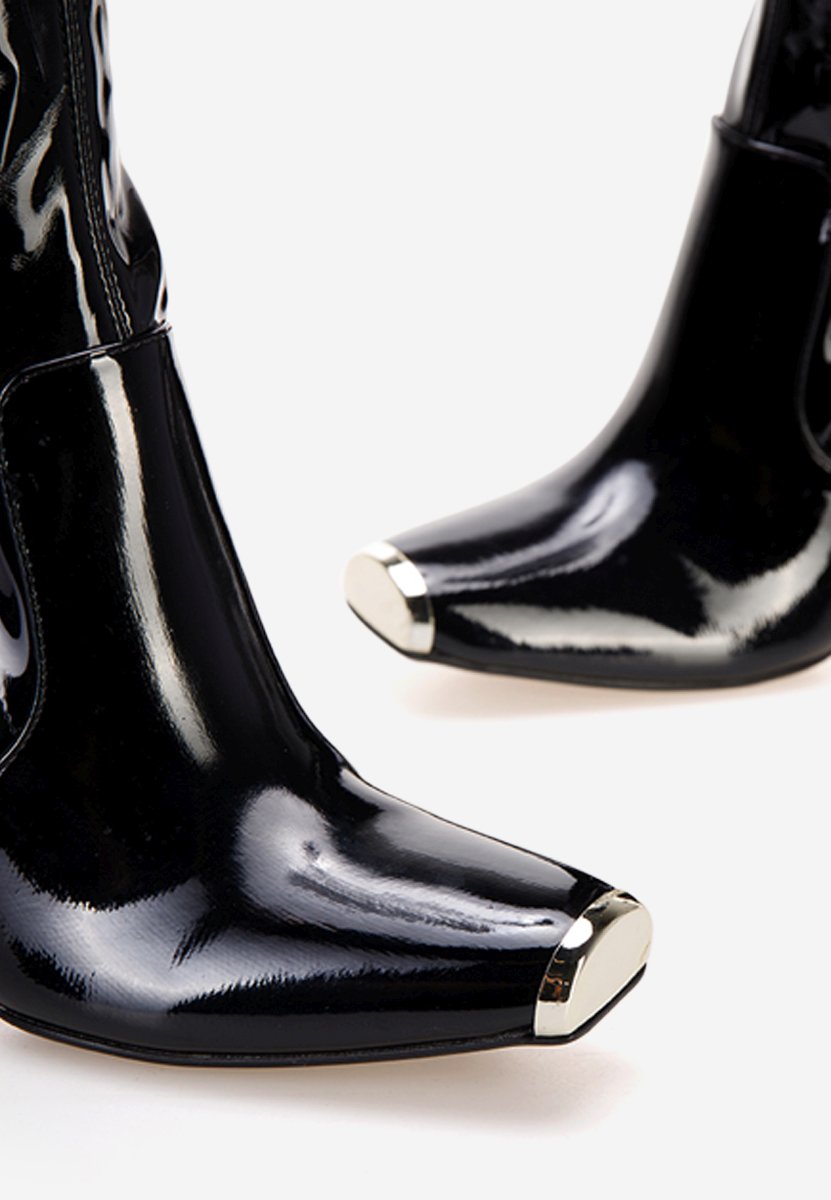 Stivali con tacco Anise nero v2