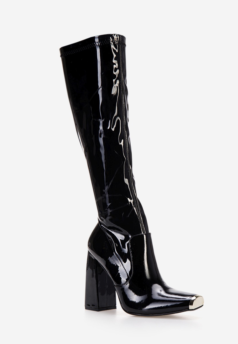 Stivali con tacco Anise nero v2