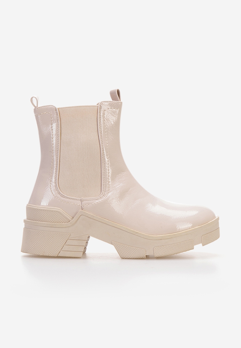 Stivaletto chelsea donna Huriana Beige