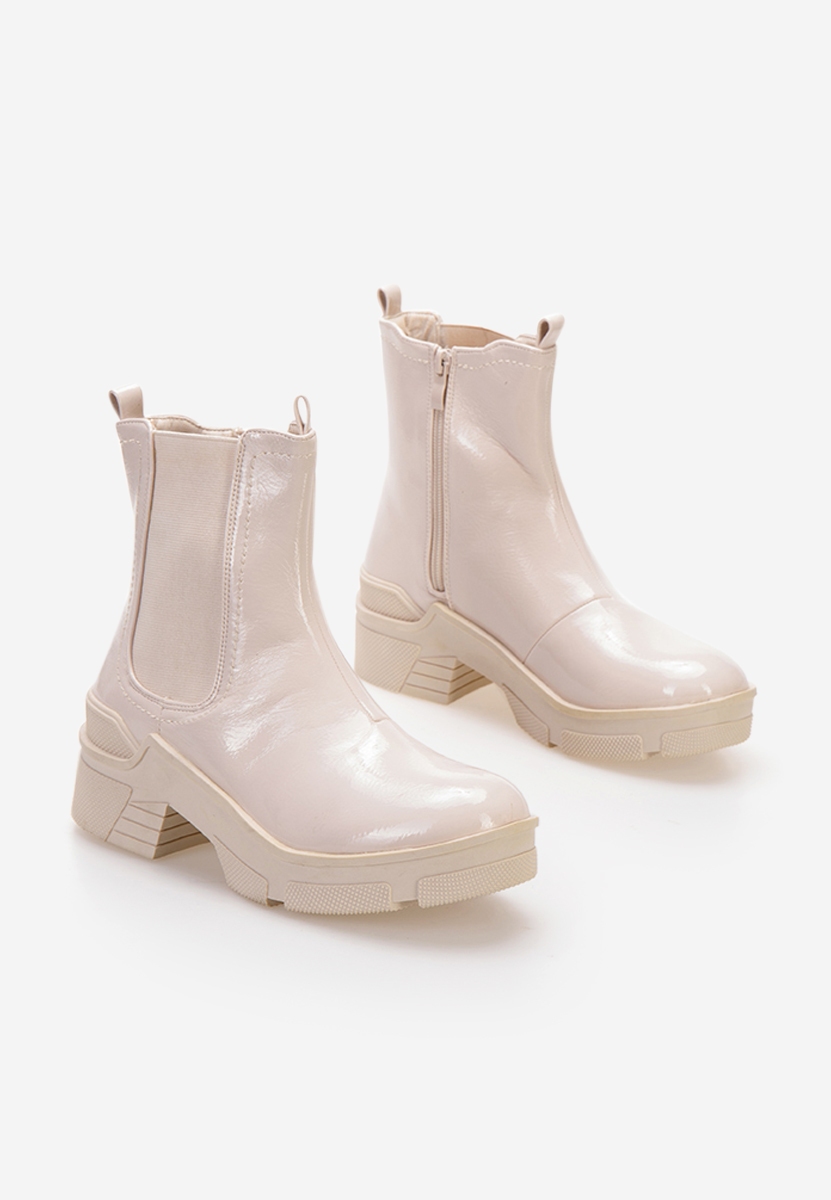 Stivaletto chelsea donna Huriana Beige
