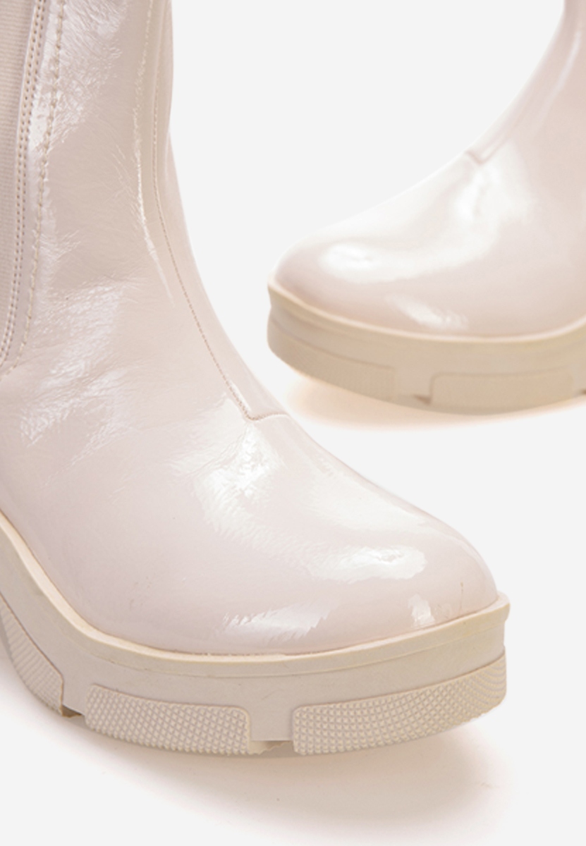 Stivaletto chelsea donna Huriana Beige