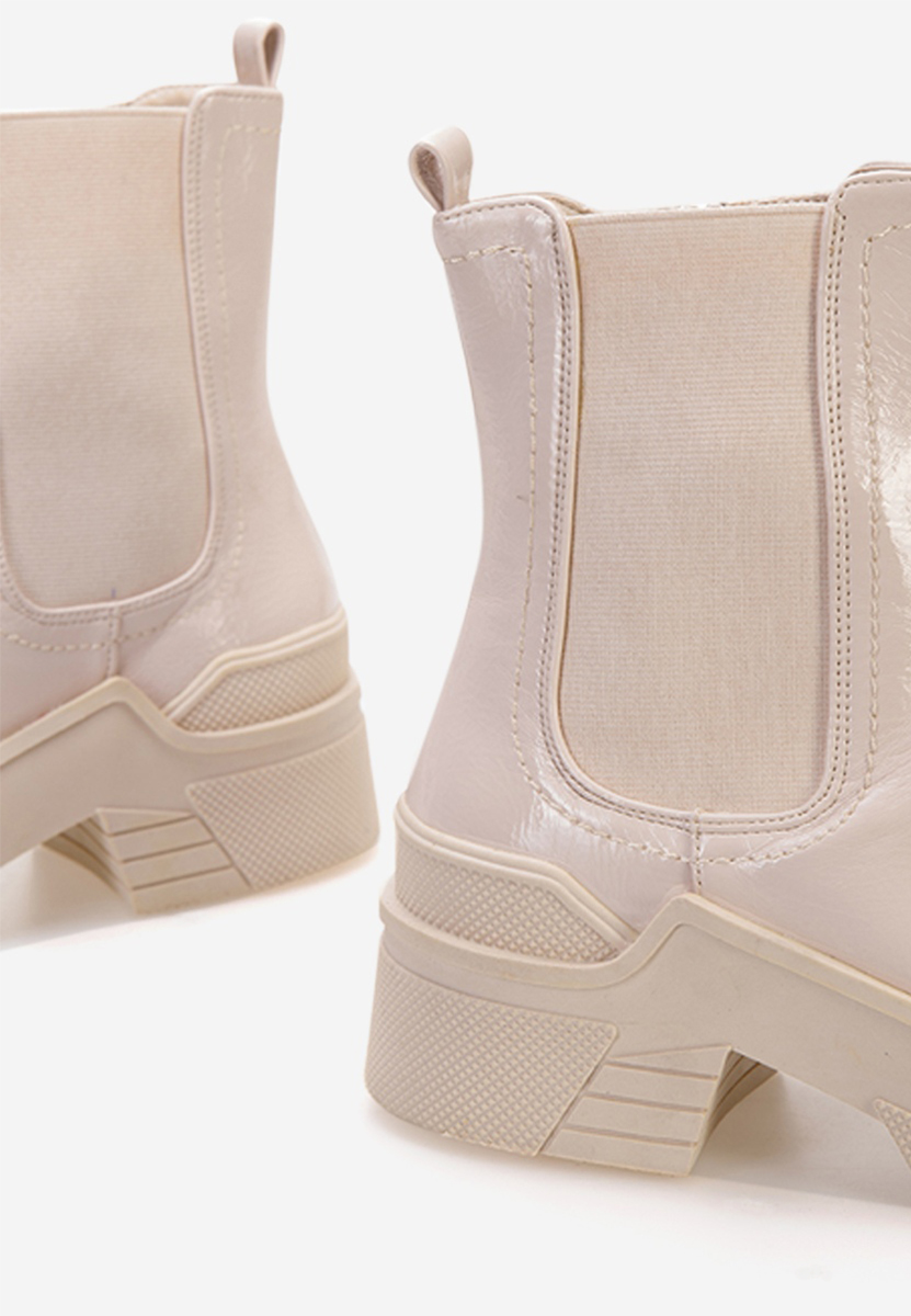 Stivaletto chelsea donna Huriana Beige