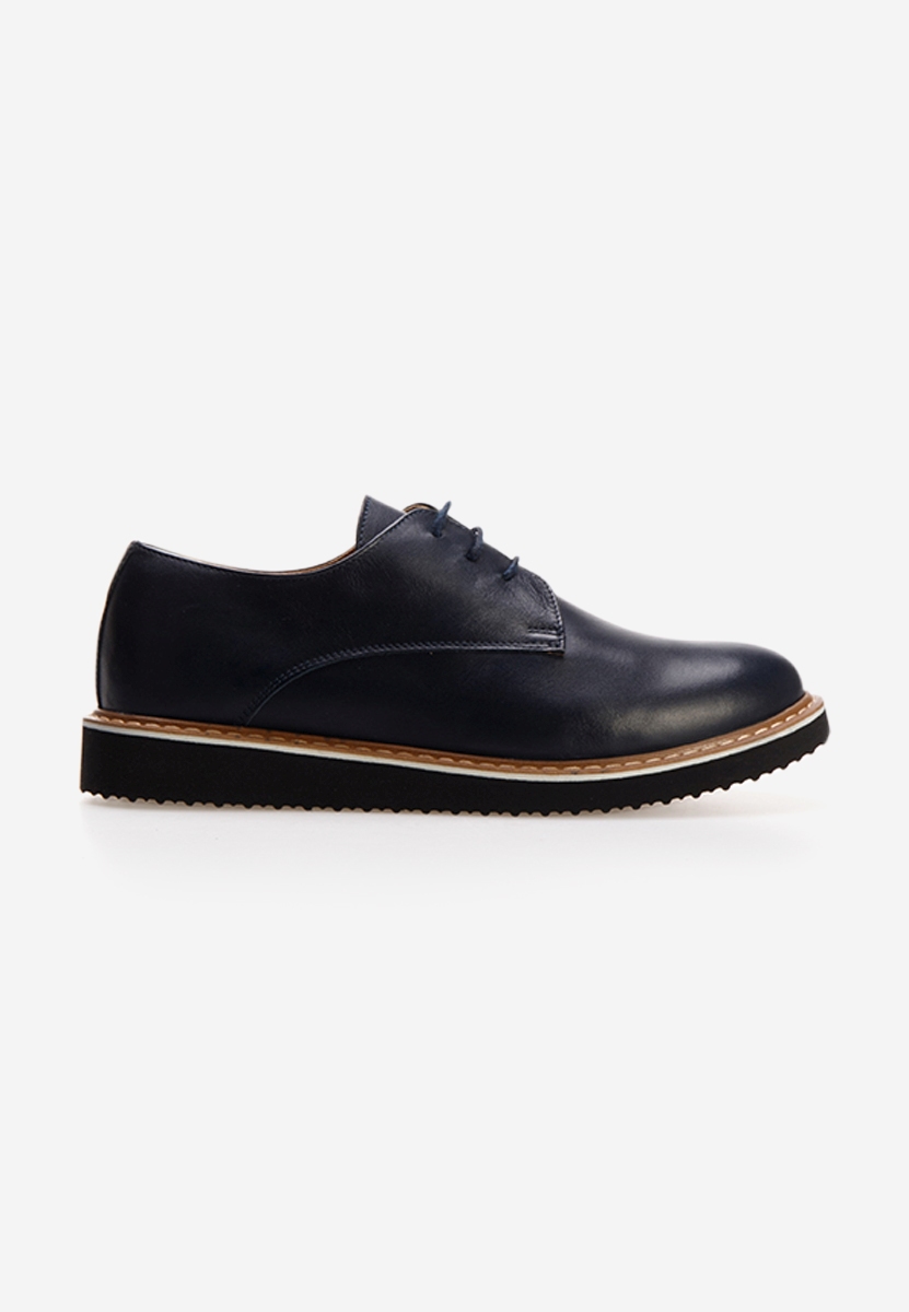 Scarpe derby pelle Casilas Blu marine