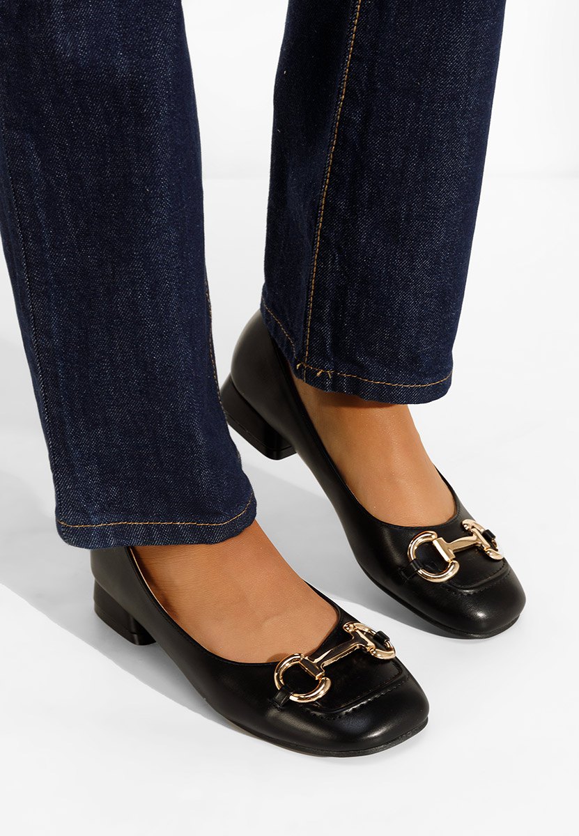 Décolleté tacco basso Escana nero