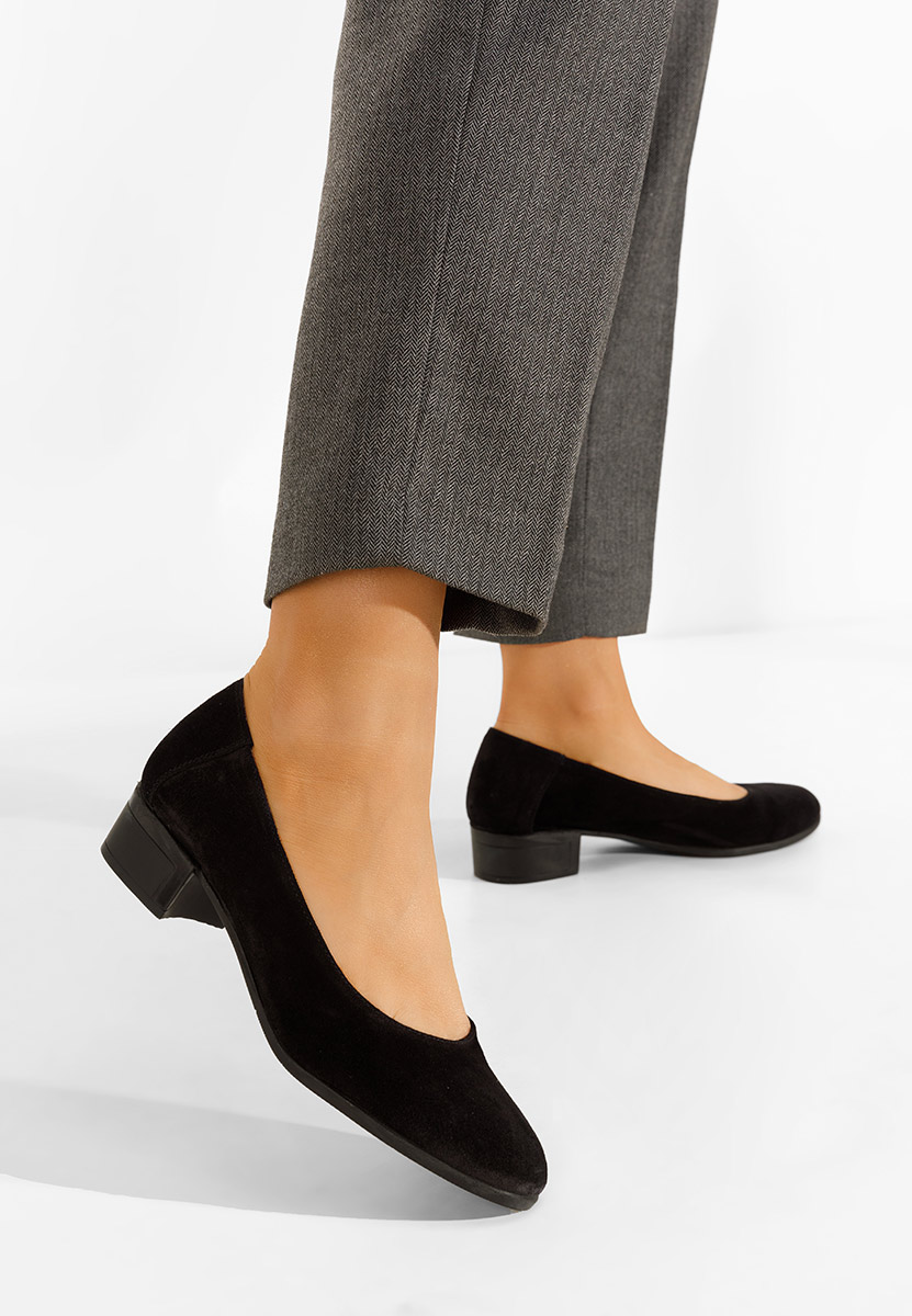 Décolleté pelle nero Montremy V2