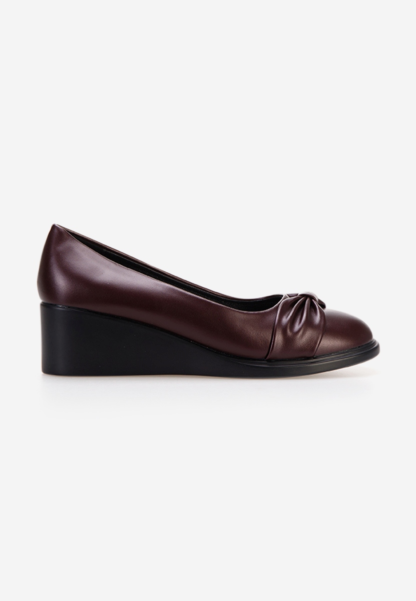 Scarpe con zeppa Fines granata