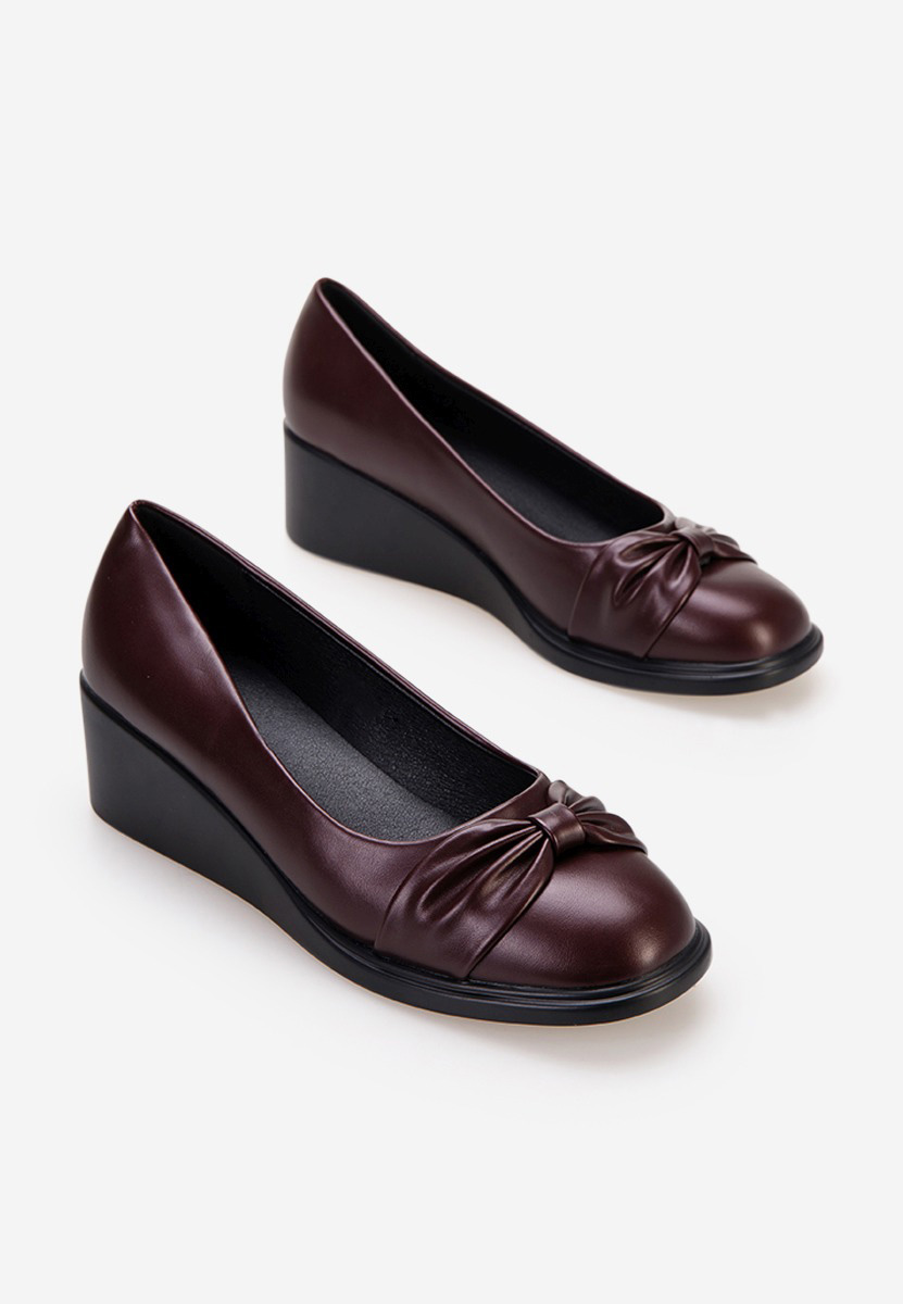 Scarpe con zeppa Fines granata