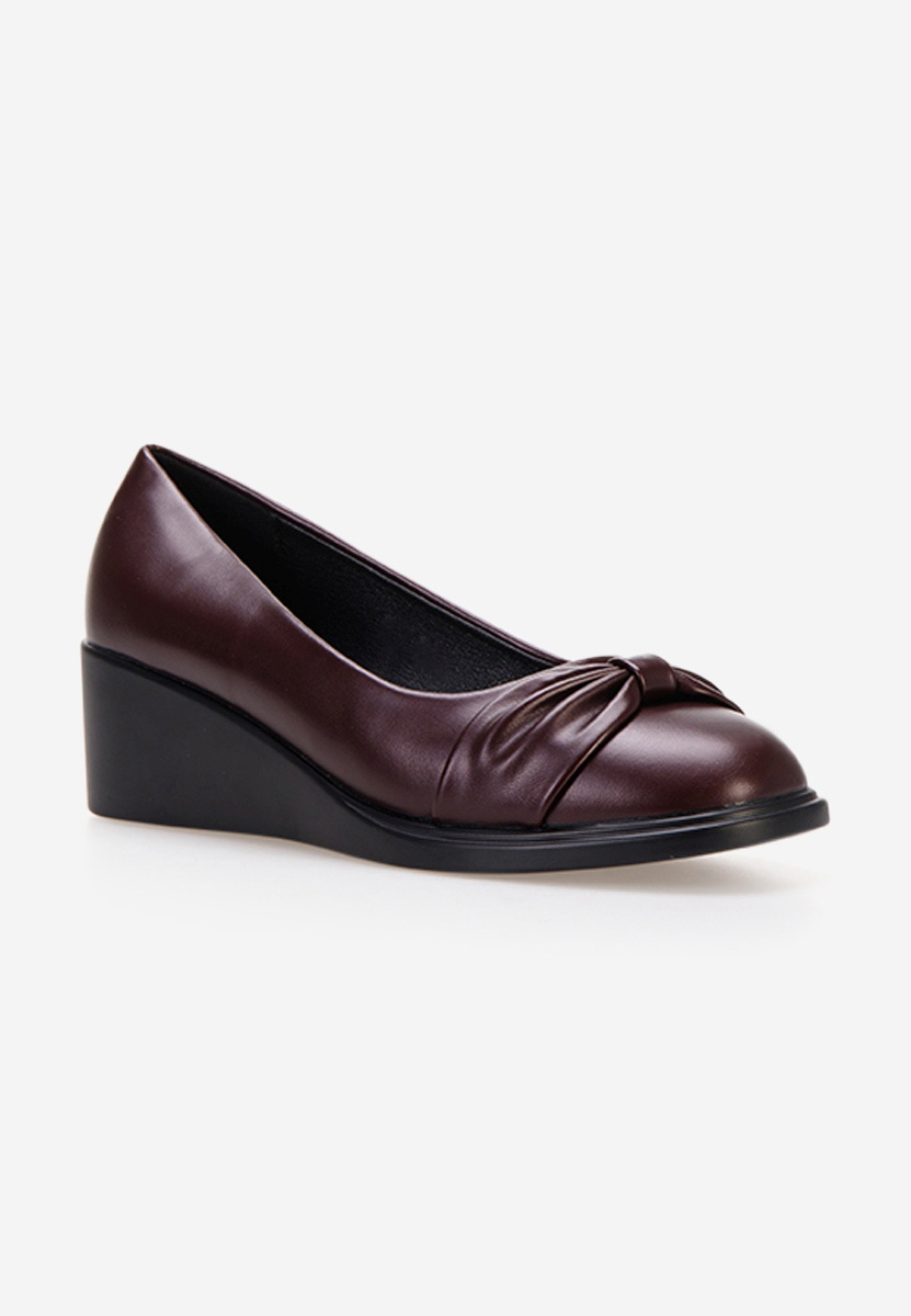 Scarpe con zeppa Fines granata