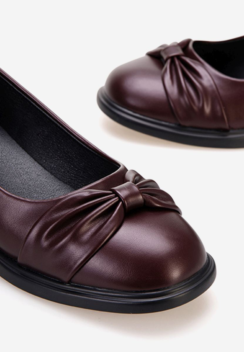 Scarpe con zeppa Fines granata