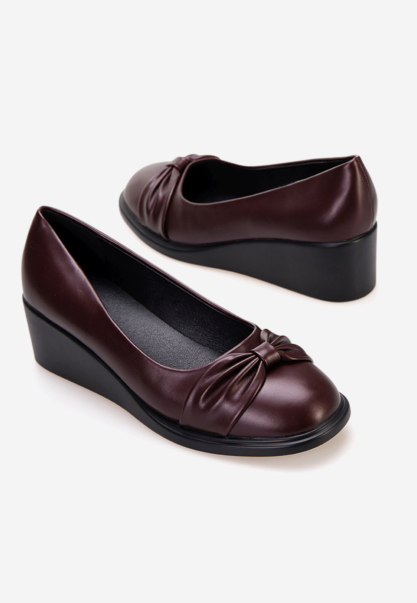 Scarpe con zeppa Fines granata