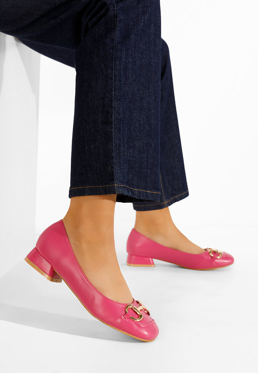 Décolleté tacco basso Escana fucsia