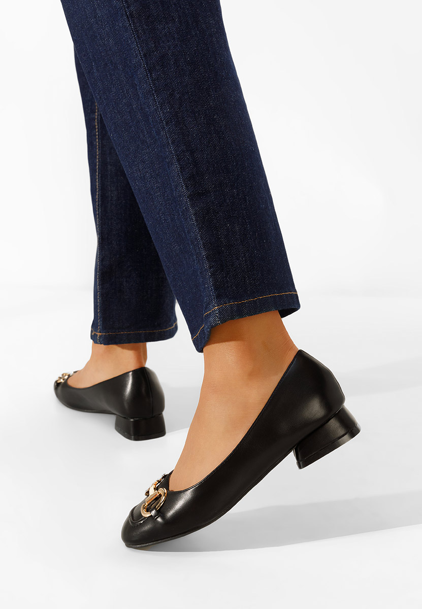 Décolleté tacco basso Escana nero