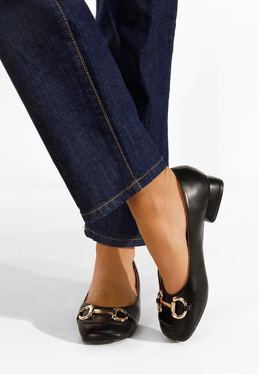 Décolleté tacco basso Escana nero