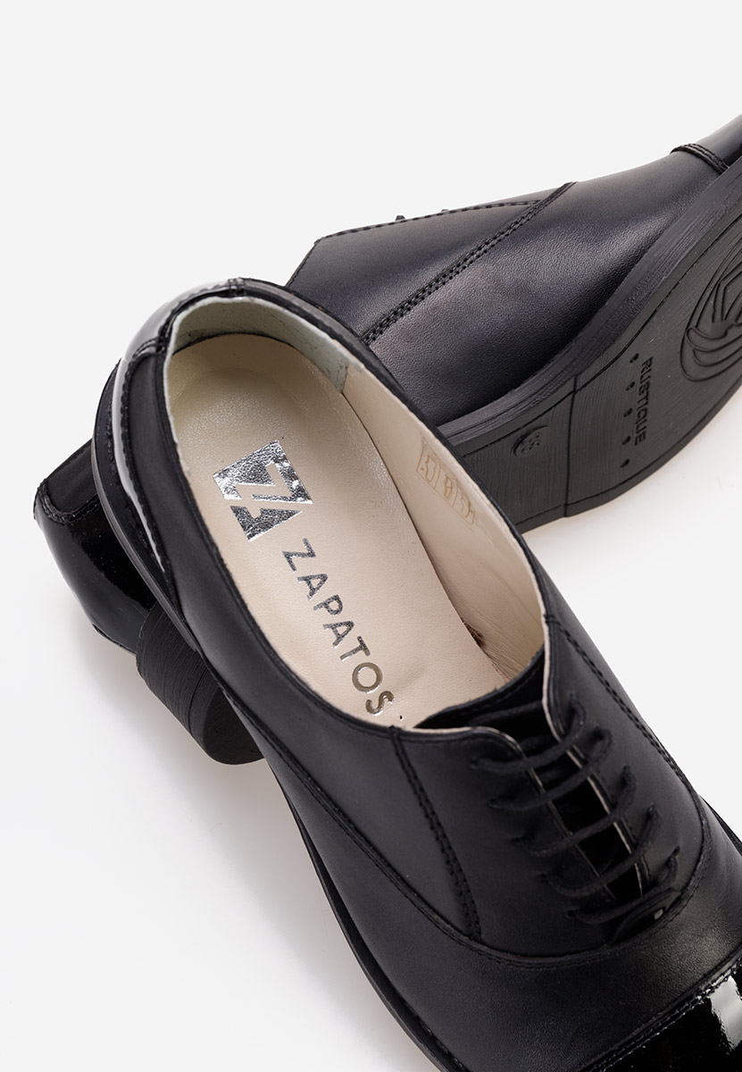 Scarpe oxford donna nero Genave V2