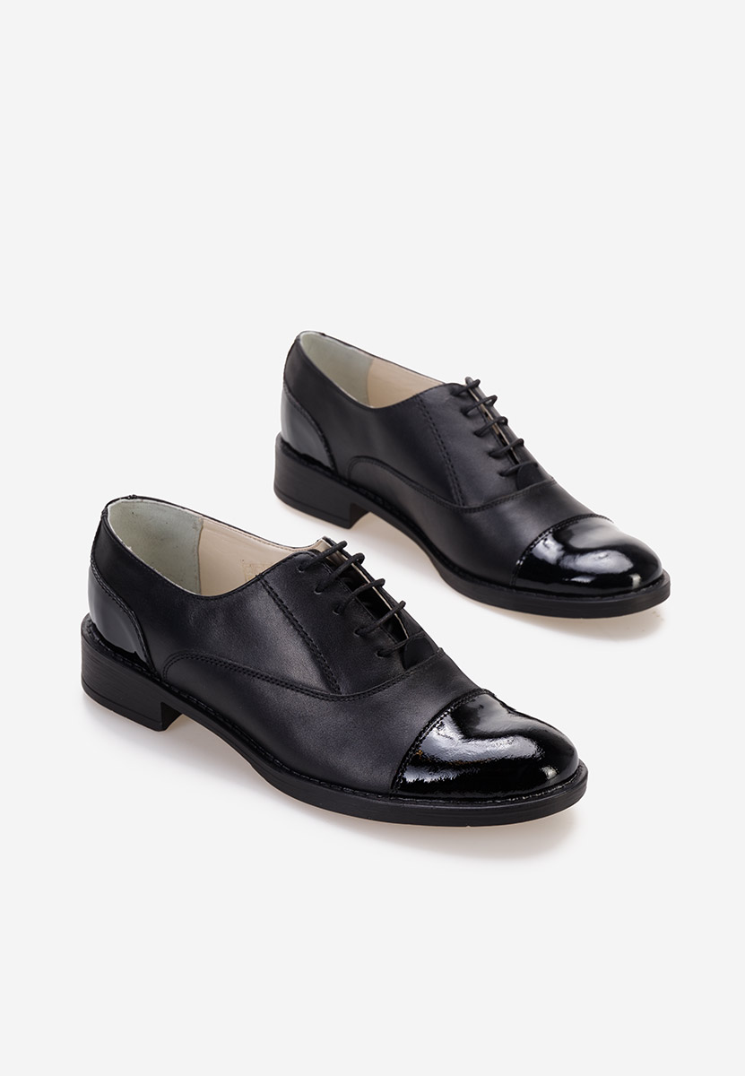 Scarpe oxford donna nero Genave V2