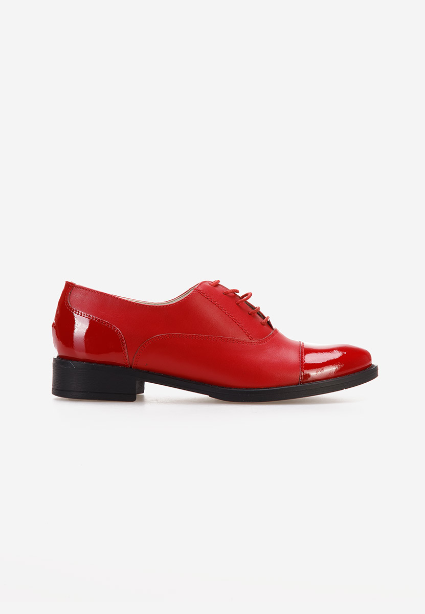 Scarpe oxford donna rosso Genave V2