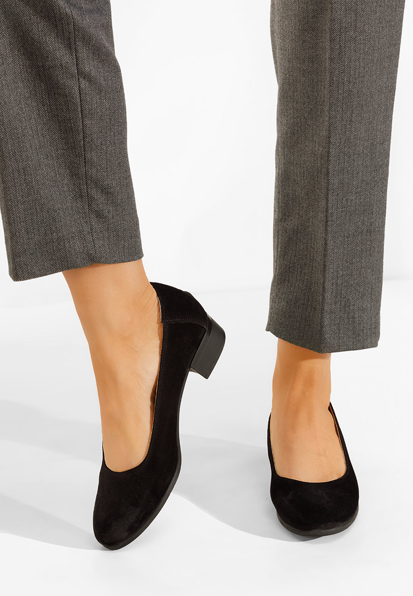 Décolleté pelle nero Montremy V2